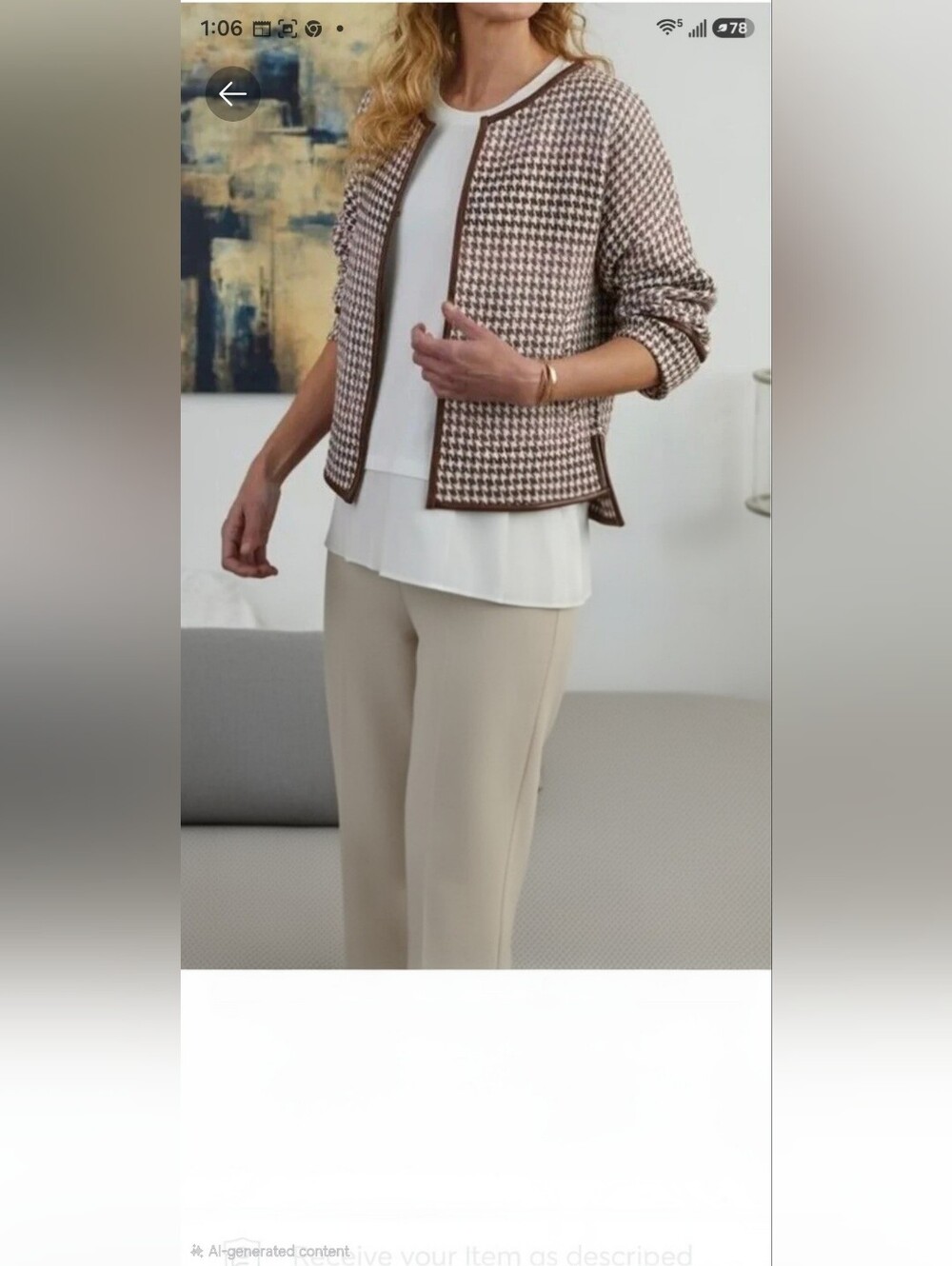 Soft Surroundings Romilly Houndstooth Jacket 2X New With Tags